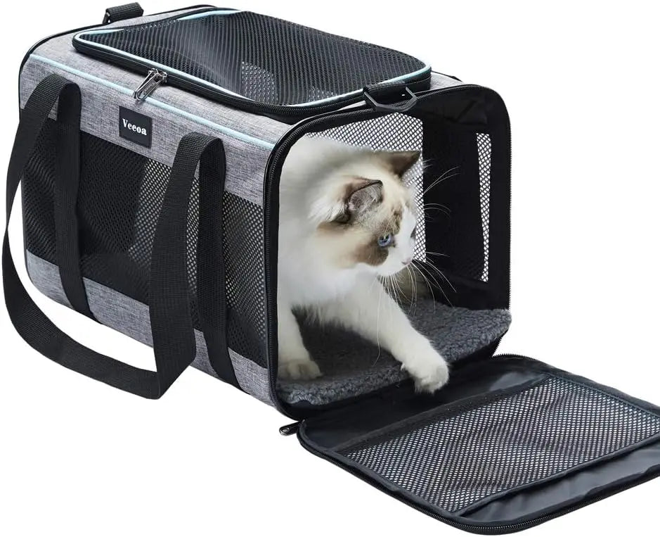 Soft-Sided Pet Carrier, Travel Bag for Cats & Dogs up to 16 lbs Smart PawLumi