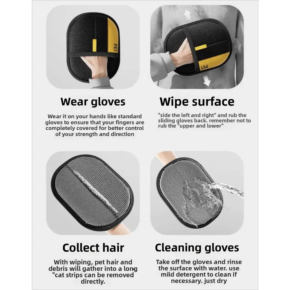 Cat Hair Remover Gloves, Durable & Versatile Smart PawLumi