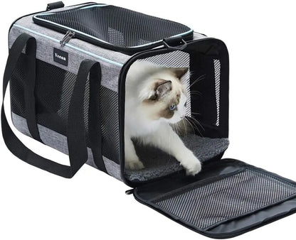 Soft-Sided Pet Carrier, Travel Bag for Cats & Dogs up to 16 lbs Smart PawLumi