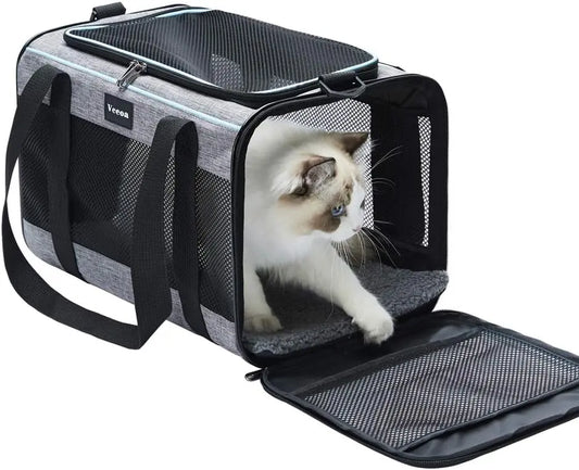 Soft-Sided Pet Carrier, Travel Bag for Cats & Dogs up to 16 lbs Smart PawLumi