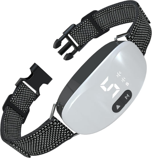 Anti-Bark Smart Dog Training Collar with adjustable sensitivity and rechargeable battery